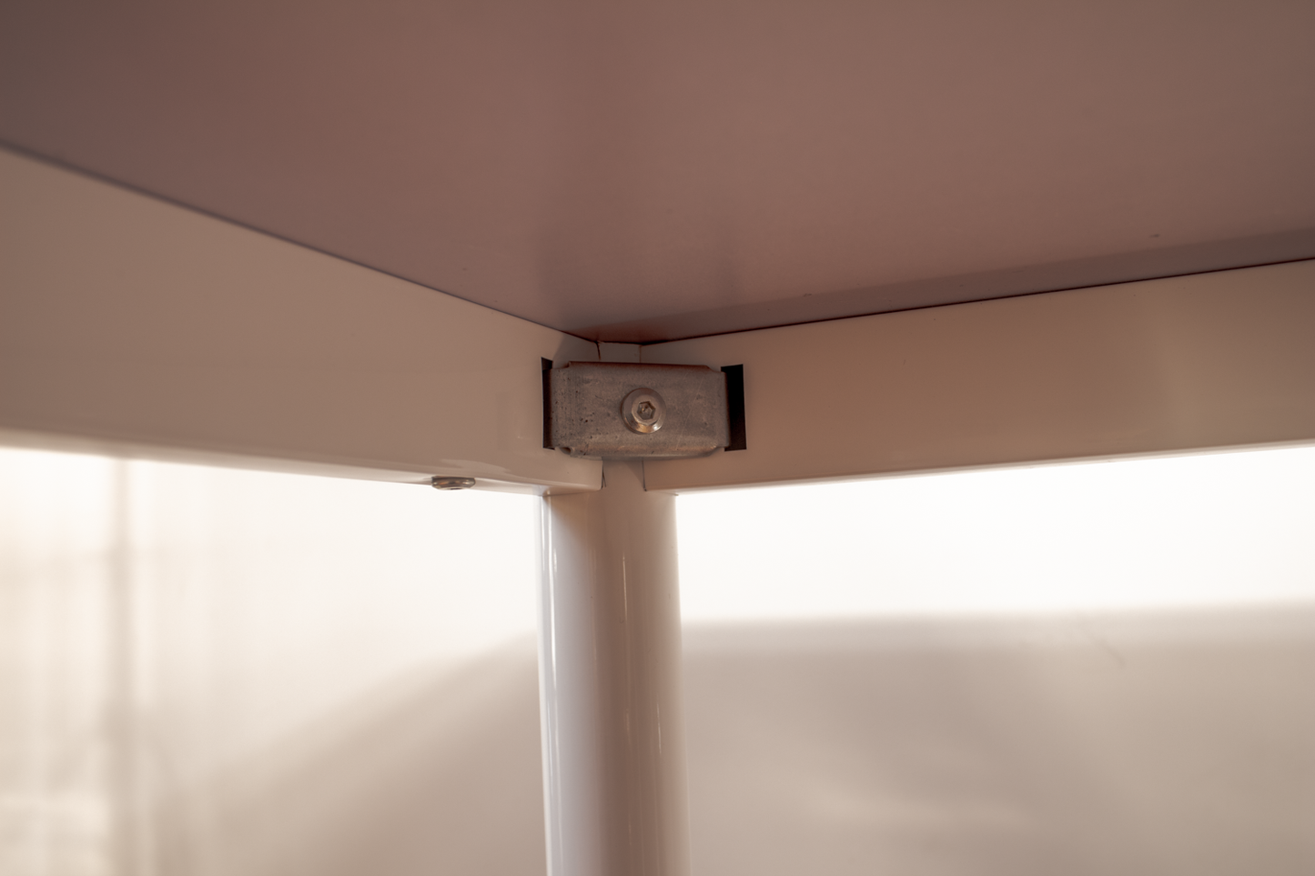 White Desk Study Gaming Office Computer Dining Table 100cm and 120cm Metal Frame